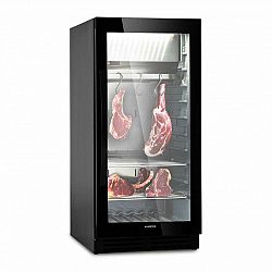 Klarstein Steakhouse Pro 233 Onyx, chladnička na zrenie mäsa, 1 zóna, 233 l, 1-25°C, dotykový displej, panoramatické okno