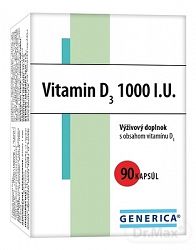 Generica Vitamin D3 1000 I.U. 90 kapsúl