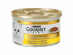 Gourmet Gold s hovädzím a kuraťom – 85 g