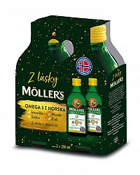 Möller's Omega 3 D+ Rybí olej Citrón DUO balenie