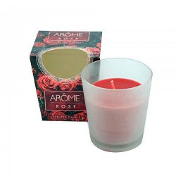 Arome Kónická vonná sviečka v skle Rose, 100 g