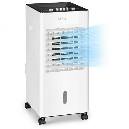 OneConcept Freshboxx, ochladzovač vzduchu, 3 v 1, 65 W, 360 m³/h, 3 sily prúdenia vzduchu, biely