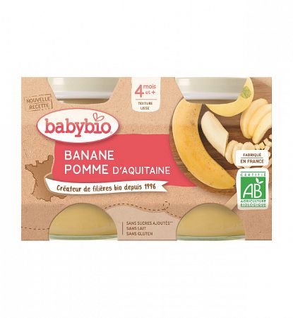Babybio jablko Banán 2 x 130 g