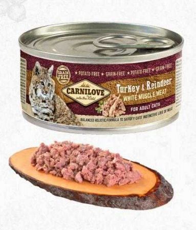Carnilove Konzerva Wmm Turkey & Reindeer For Adult Cats 100g