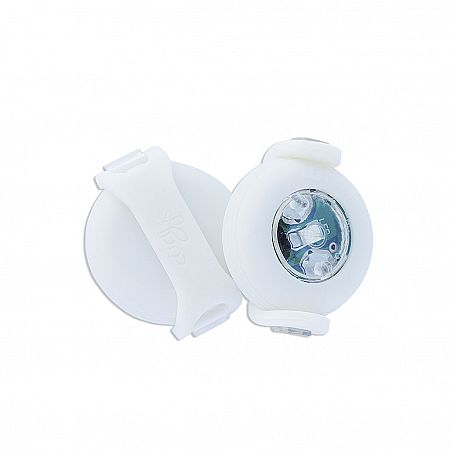 Curli Luumi LED bezpečnostné svetielko na obojok biele 2 ks