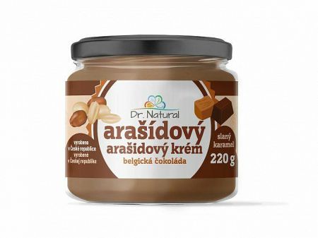 Dr. Natural Arašidový krém s belgickou čokoládou a slaným karamelom 220 g