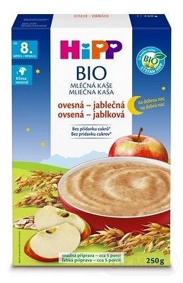 HiPP mliečna na noc Bio ovesná jablečná 250 g