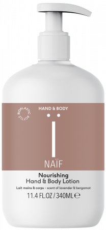NAIF Vyživujúce prírodné mlieko na ruky a telo pre celú rodinu 340 ml