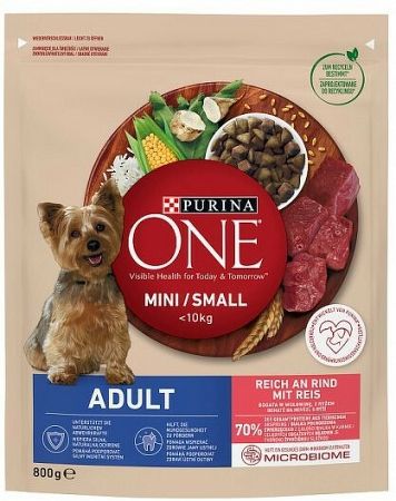 Purina One MINI Dog Adult s hovädzím 0,8 kg