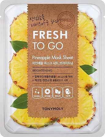 Tony Moly Fresh To Go Pineapple Mask Тextílna maska z ananásového extraktu 20 g
